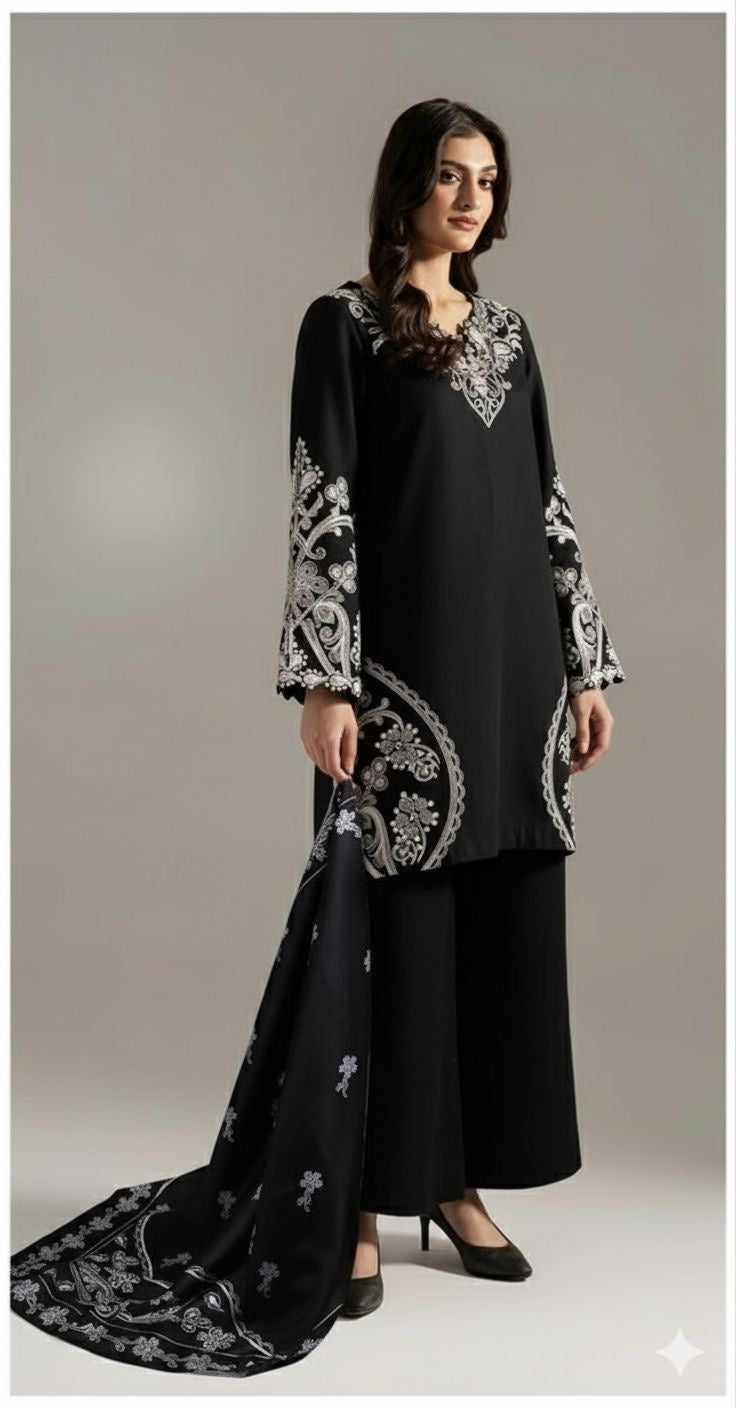 IZEL KHADAR UNSTITCHED EMBROIDERD 3pc