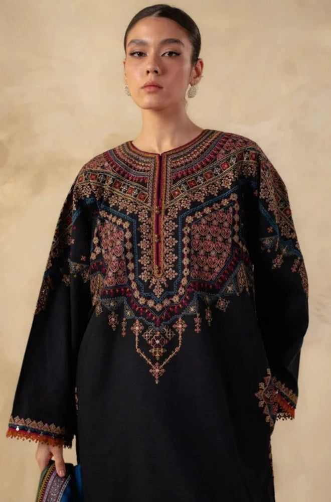 ZARA SHAH JAHAN DHANK EMBROIDERED UNSTITCHED 3pc