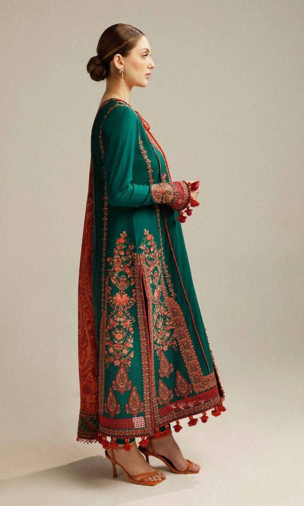 HUSSAIN REHAR DHANK EMBROIDERED UNSTITCH 3pc