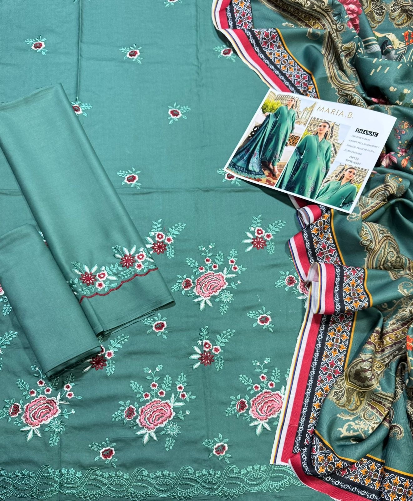 MARIA.B DHANK EMBRIDERED UNSTITCHED 3pc