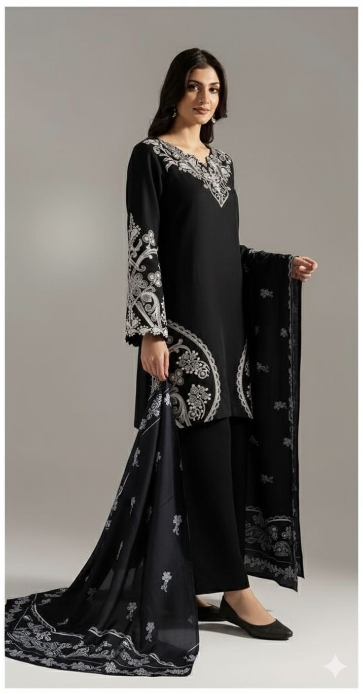 IZEL KHADAR UNSTITCHED EMBROIDERD 3pc