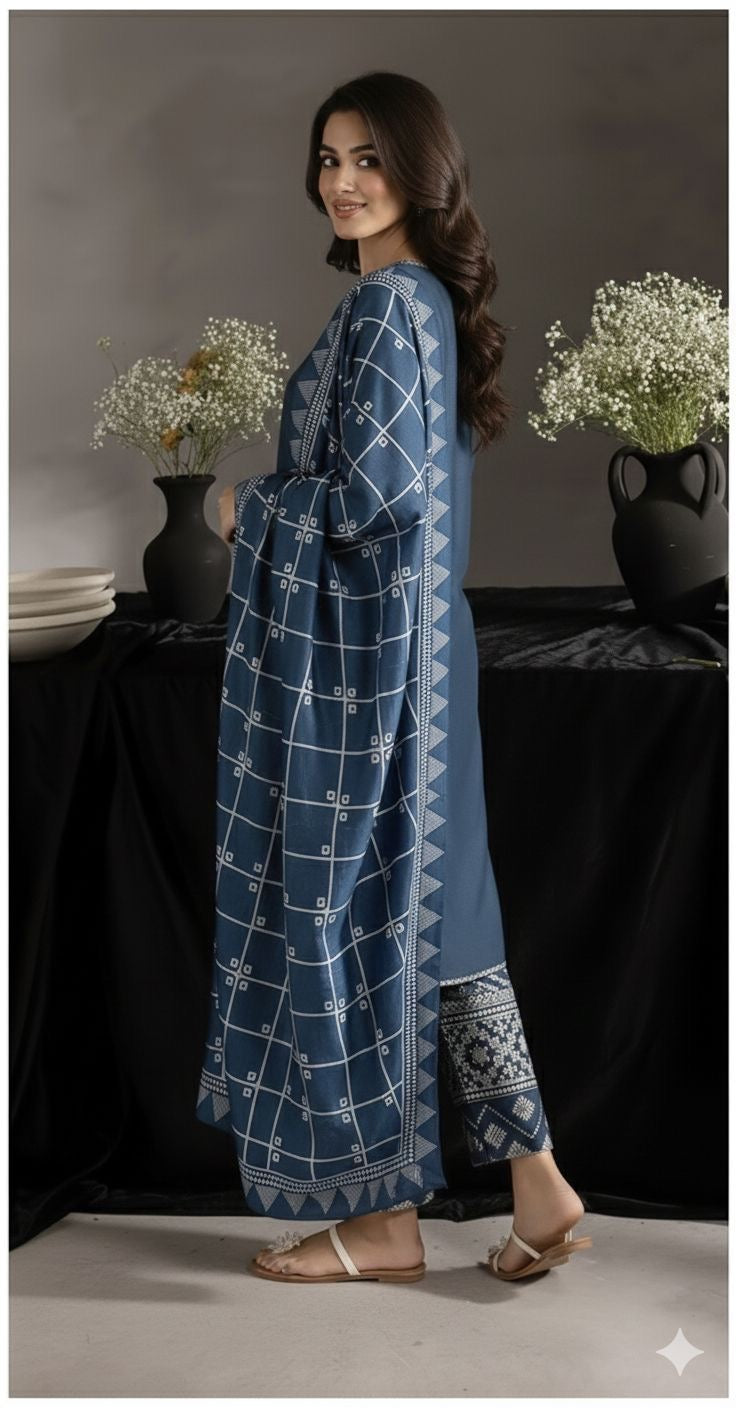 MARYM & MARIA UNSTICHED HEAVY EMBROIDERED3pc